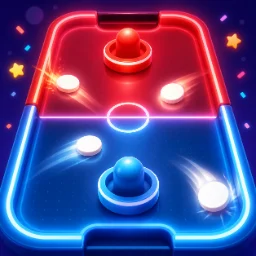 Neon Air Hockey